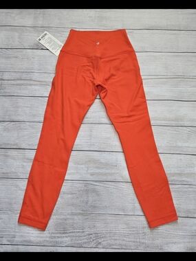 Lululemon Align HR 25” Leggings Size 6 NWT Orange Nulu High Rise